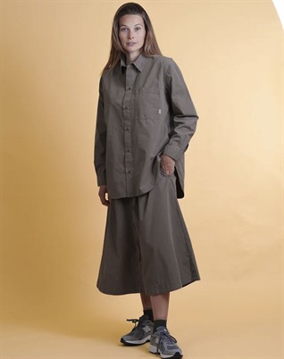 Elsk - Poplin Womens Nederdel - Mossy Bark 